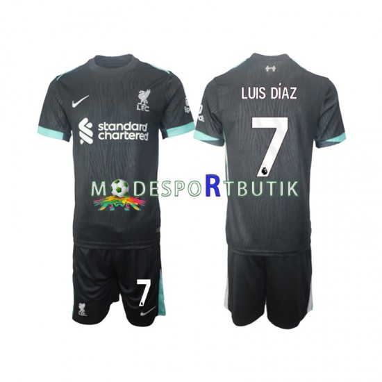 Liverpool Matchtröja Luis Diaz 7 Borta 2024-2025 Kortärmad ,Fotbollsställ Barn