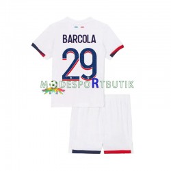 Paris Saint-Germain Matchtröja Bradley Barcola 29 Borta 2024-2025 Kortärmad ,Fotbollsställ Barn