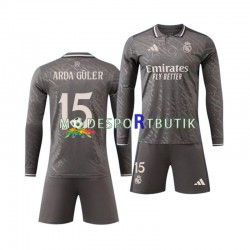 Real Madrid Matchtröja Arda Guler 15 Tredje 2024-2025 Långärmad ,Fotbollsställ Barn