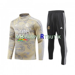 Real Madrid Tränings Sweatshirtställ Dragon Gul 2023-2024