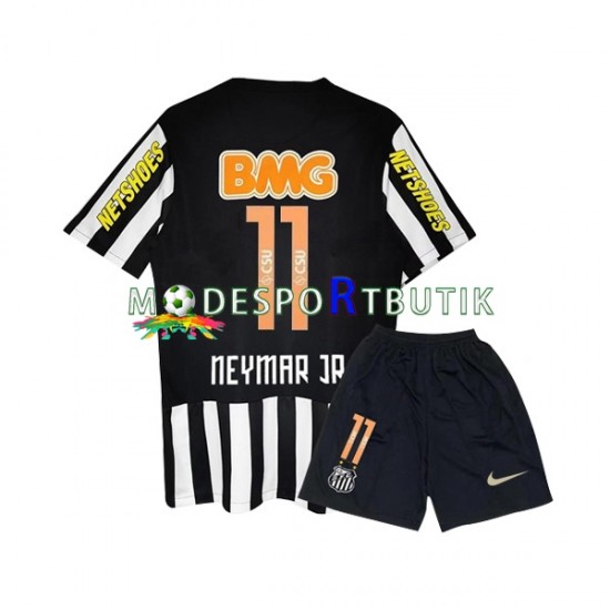 Santos FC Matchtröja Neymar JR 11 2012 Retro Borta Kortärmad ,Fotbollsställ Barn