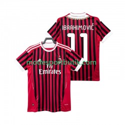 AC Milan Matchtröja Zlatan IBRAHIMOVIC 11 2012 Retro Hemma 2011 Kortärmad ,Herr