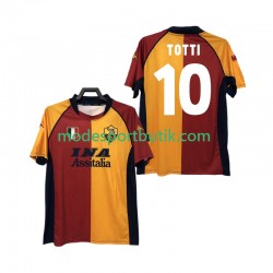 AS Roma Matchtröja Totti 10 2000-2001 Retro Hemma Kortärmad ,Herr