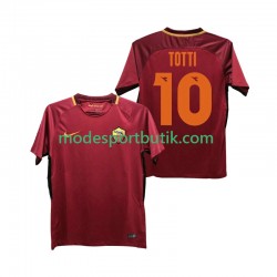 AS Roma Matchtröja Totti 10 2017-2018 Retro Hemma Kortärmad ,Herr