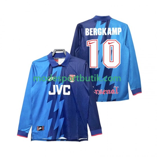 Arsenal Matchtröja Bergkamp 10 1995 1996 Retro Borta Långärmad ,Herr