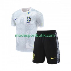 Brasilien JESUS Football Shirts Vit Hemma 2024-2025 Kortärmad ,Fotbollsställ Barn