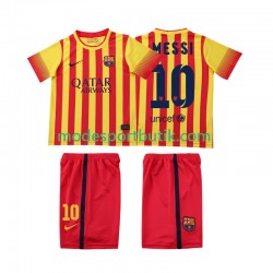FC Barcelona Matchtröja Lionel Messi 10 2013 2014 Retro Borta Kortärmad ,Fotbollsställ Barn