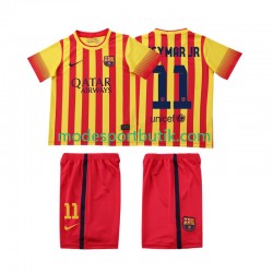 FC Barcelona Matchtröja Neymar JR 11 2013 2014 Retro Borta Kortärmad ,Fotbollsställ Barn