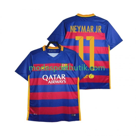 FC Barcelona Matchtröja Neymar JR 11 2015-2016 Retro Hemma Kortärmad ,Herr