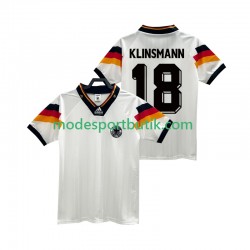 Tyskland Matchtröja KLINSMANN 18 1992 Retro Hemma Kortärmad ,Herr