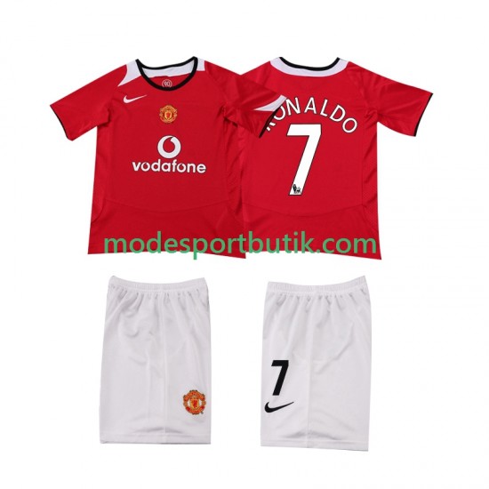 Manchester United Matchtröja Cristiano Ronaldo 7 Retro Hemma 2004 2006 Kortärmad ,Fotbollsställ Barn