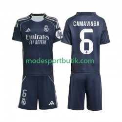 Real Madrid Matchtröja Camavinga 6 Borta 2025-2026 Kortärmad ,Fotbollsställ Barn