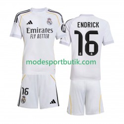 Real Madrid Matchtröja Endrick 16 Hemma 2025-2026 Kortärmad ,Fotbollsställ Barn