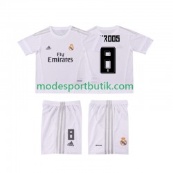 Real Madrid Matchtröja KROOS 8 2015 2016 Retro Hemma Kortärmad ,Fotbollsställ Barn