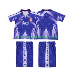 Real Madrid Matchtröja 1996-1997 Retro Borta Kortärmad ,Fotbollsställ Barn Real Madrid Matchtröja 1996-1997 Retro Borta Kortärmad ,Fotbollsställ Barn