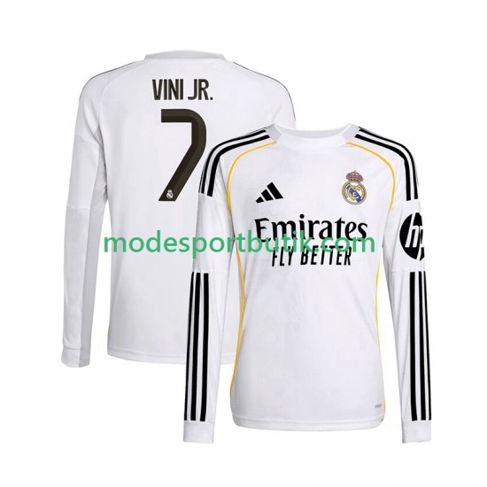 Real Madrid Matchtröja Vinicius Junior 7 Hemma 2025-2026 Långärmad ,Herr