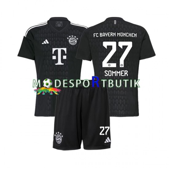 FC Bayern München Matchtröja Yann Sommer 27 Målvakt Hemma 2023-2024 Kortärmad ,Fotbollsställ Barn