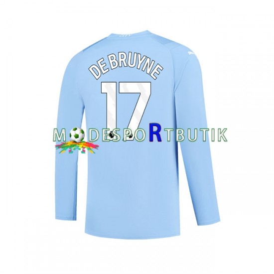 Manchester City Matchtröja Kevin De Bruyne 17 Hemma 2023-2024 Långärmad ,Herr