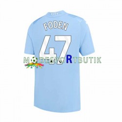 Manchester City Matchtröja Phil Foden 47 Hemma 2023-2024 Kortärmad ,Herr