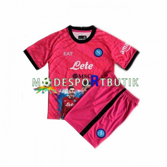 SSC Napoli Matchtröja Face Game Alex Meret 1 Målvakt Hemma 2022-23 Kortärmad ,Fotbollsställ Barn