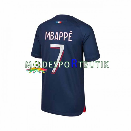 Paris Saint-Germain Matchtröja Mbappé 7 Hemma 2023-2024 Kortärmad ,Herr