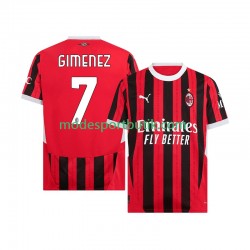 AC Milan Matchtröja Santiago Gimenez 7 Hemma 2024-2025 Kortärmad ,Herr