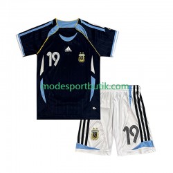 Argentina Matchtröja Lionel Messi 19 Retro Borta 2006 Kortärmad ,Fotbollsställ Barn