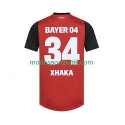 Bayer 04 Leverkusen Matchtröja XHAKA 34 Hemma 2024-2025 Kortärmad ,Herr