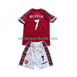 Manchester United Matchtröja Beckham 7 Retro Hemma 1998 1999 Kortärmad ,Fotbollsställ Barn