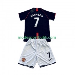 Manchester United Matchtröja Cristiano Ronaldo 7 2007 Retro Borta 2008 Kortärmad ,Fotbollsställ Barn