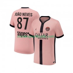 Paris Saint-Germain Matchtröja Joao Neves 87 Tredje 2024-2025 Kortärmad ,Herr