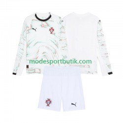 Portugal Matchtröja Borta 2025 Långärmad ,Fotbollsställ Barn