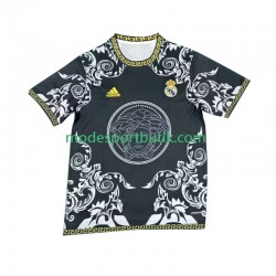 Real Madrid Matchtröja Versace Edition Svart Hemma 2024-2025 Kortärmad ,Herr
