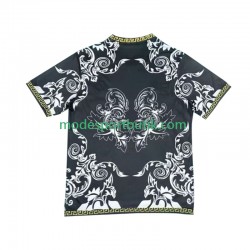 Real Madrid Matchtröja Versace Edition Svart Hemma 2024-2025 Kortärmad ,Herr