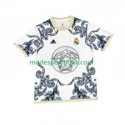 Real Madrid Matchtröja Versace Edition Vit Hemma 2024-2025 Kortärmad ,Herr