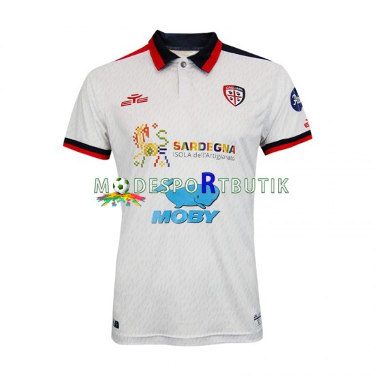 Cagliari Matchtröja Borta 2023-2024 Kortärmad ,Herr