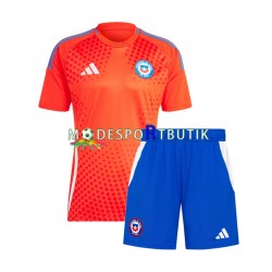 Chile Matchtröja Borta Copa America 2024 Kortärmad ,Fotbollsställ Barn