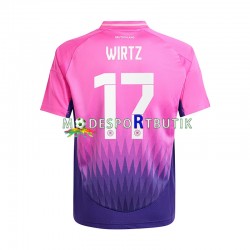 Tyskland Matchtröja Florian Wirtz 17 Borta Euro 2024 Kortärmad ,Herr