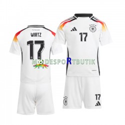 Tyskland Matchtröja Florian Wirtz 17 Hemma Euro 2024 Kortärmad ,Fotbollsställ Barn