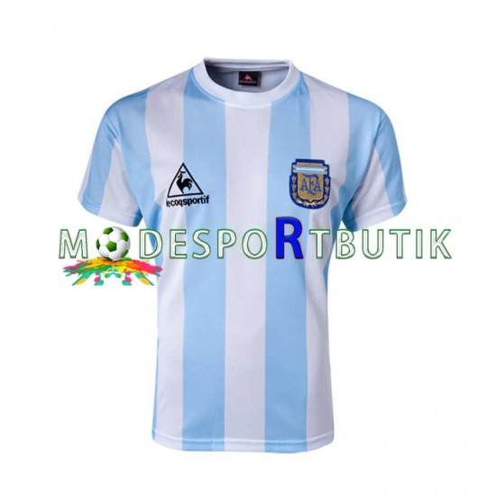 Argentina Matchtröja 1986 Retro Hemma Kortärmad ,Herr