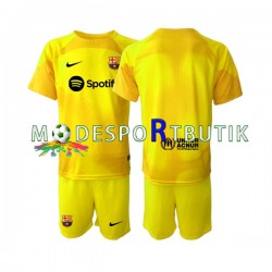 FC Barcelona Matchtröja Målvakt Fjärde 2022-23 Kortärmad ,Fotbollsställ Barn