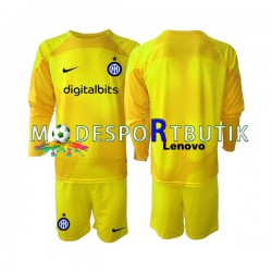 Inter Milan Matchtröja Målvakt Borta 2022-23 Långärmad ,Fotbollsställ Barn