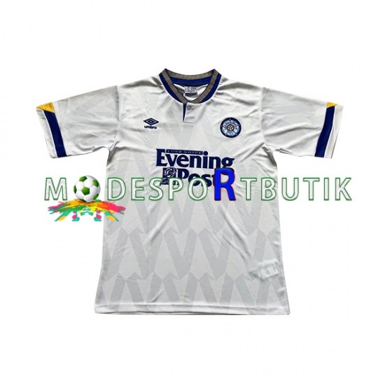 Leeds United Matchtröja Retro Hemma 1991-92 Kortärmad ,Herr