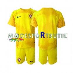 Portugal Matchtröja Målvakt Hemma VM 2022 Kortärmad ,Fotbollsställ Barn