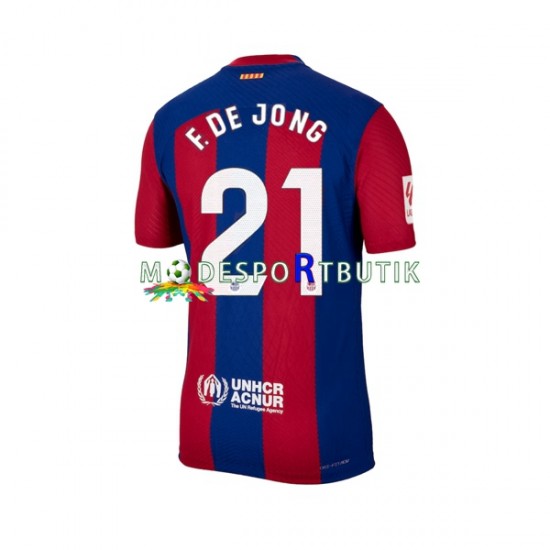 FC Barcelona Matchtröja Frenkie de Jong 21 Hemma 2023-2024 Kortärmad ,Herr