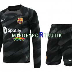 FC Barcelona Matchtröja Målvakt Borta 2023-2024 Långärmad ,Fotbollsställ Barn