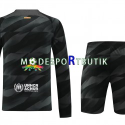 FC Barcelona Matchtröja Målvakt Borta 2023-2024 Långärmad ,Fotbollsställ Barn