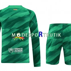 FC Barcelona Matchtröja Målvakt Hemma 2023-2024 Långärmad ,Fotbollsställ Barn