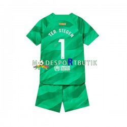 FC Barcelona Matchtröja Ter Stegen 1 Målvakt Hemma 2023-2024 Kortärmad ,Fotbollsställ Barn