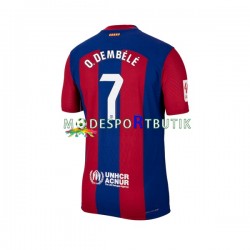 FC Barcelona Matchtröja Ousmane Dembele 7 Hemma 2023-2024 Kortärmad ,Herr
